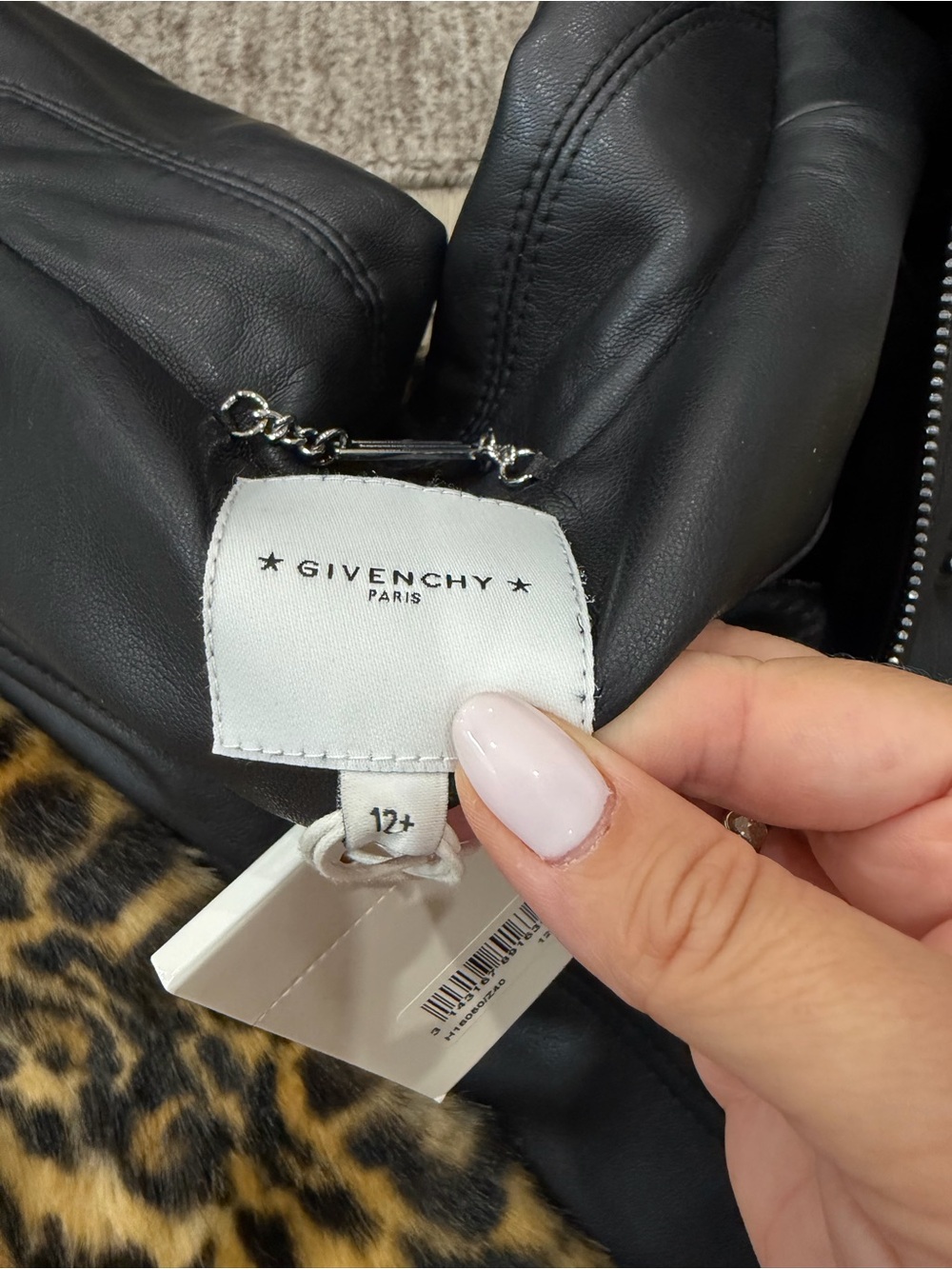 Givenchy Black Leather Biker Jacket with Silver Hardware